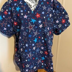 Navy Star Print Women's Short Sleeve Tee